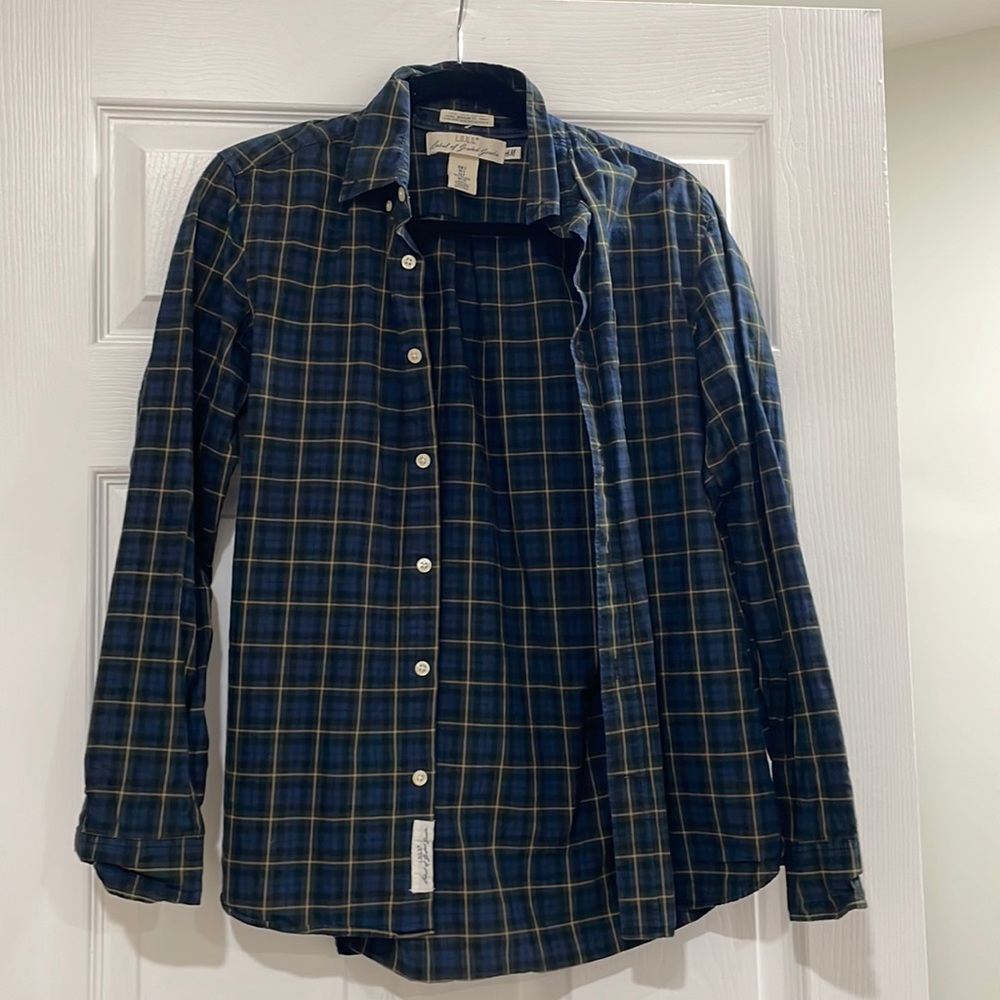 Blue and green flannel